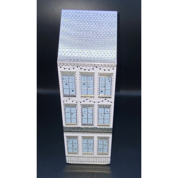 M&S Marks & Spencer Christmas Cookie Tin House LED Light Up Holiday 10" Empty - Picture 9 of 16